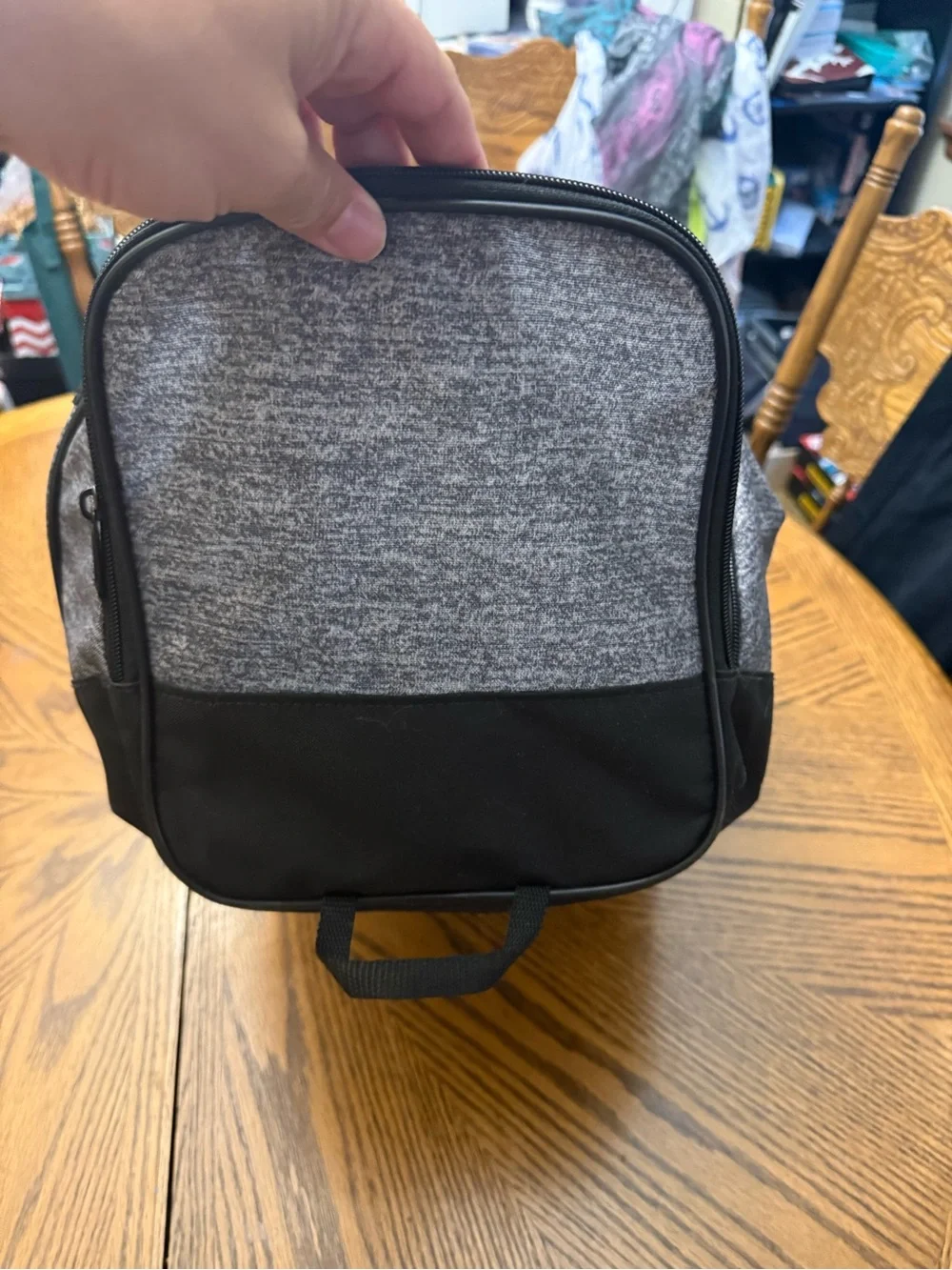 adidas Gray & Black Men’s Duffel Bag with Shoulder Strap